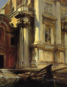 ヴェニスの聖ステ・ジョン・シンガー・サージェント教会の一角 Oil Paintings